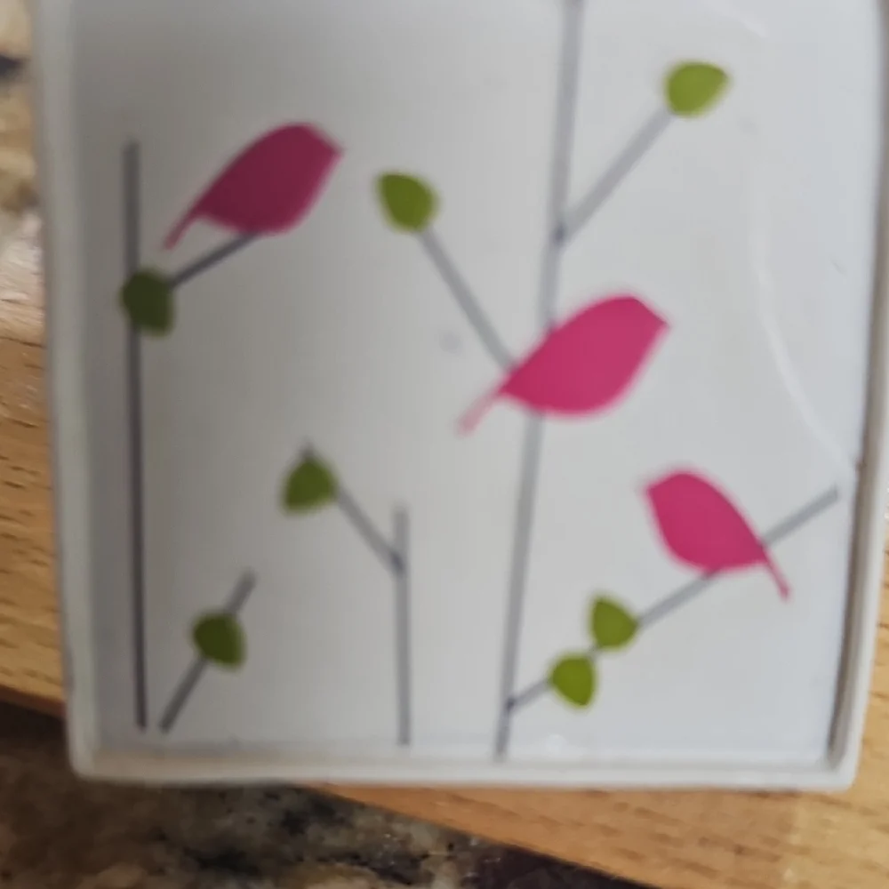 Set of 23 wooden Floral Shower Curtain Hooks square ~ 1.5 x 1.5 inches